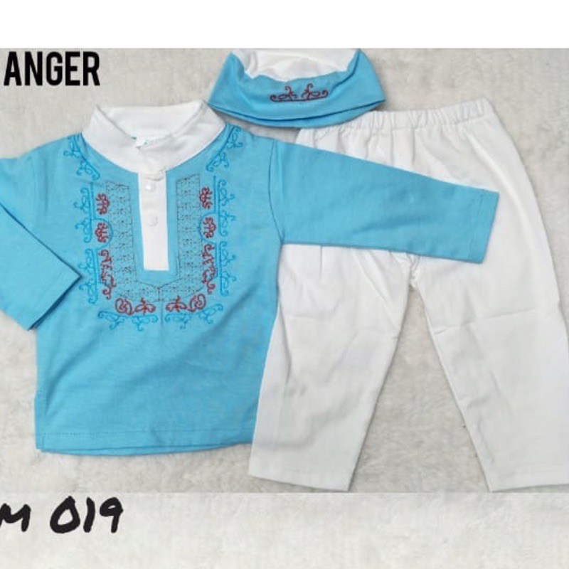 Baju Setelann Panjang Muslim Bayi  Baby 3 -12 Bulan Peek A Boo DM-019