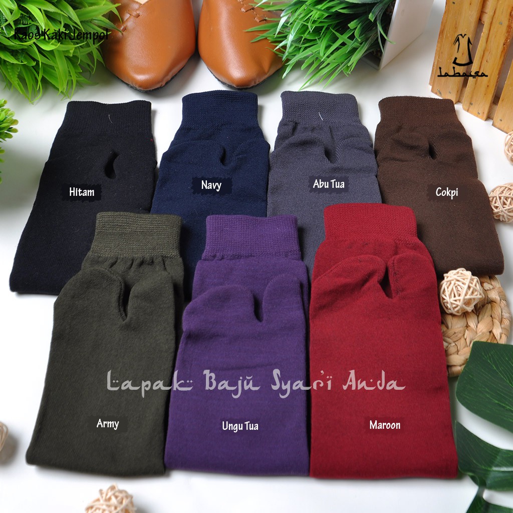 Labasa Kaos Kaki Jempol Polos Nylon Spandek | Kaos Kaki Muslimah | Bisa COD