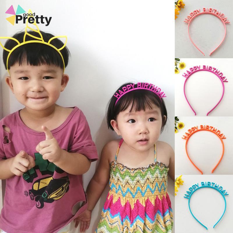 Huruf ikat kepala ulang tahun HAPPY BIRTHDAY ikat kepala ulang tahun anak-anak topi ulang tahun mahkota - PD