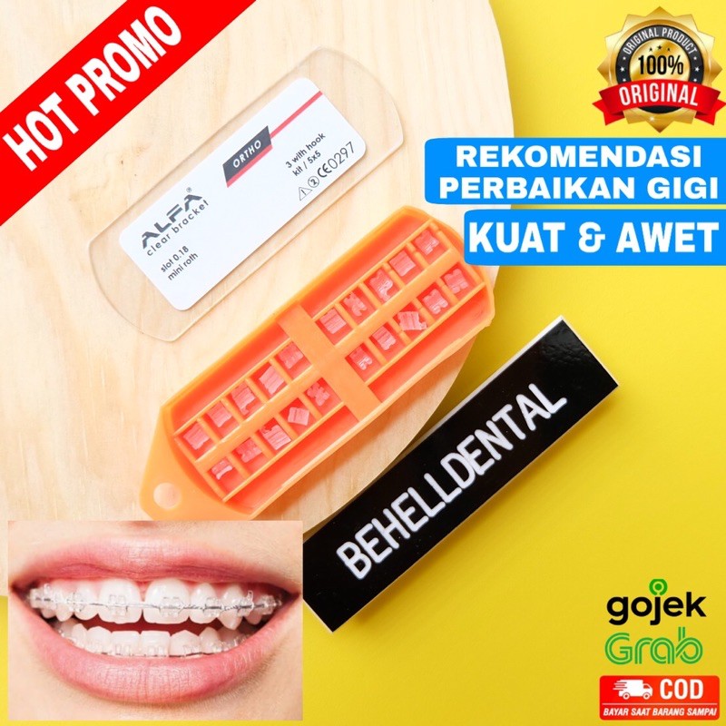 ORI BRACKET BEHEL PERMANEN ALFA CLEAR CERAMIC / BENING TRANSFARAN TRANSPARAN KERAMIC BEHELLDENTAL