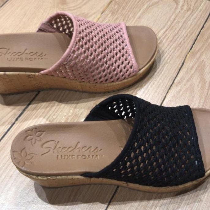 SANDAL WEDGES SKECHERS ORI MURAH SALE SKECHERS LUKE FOAM WEDGES 36-39 GRATIS