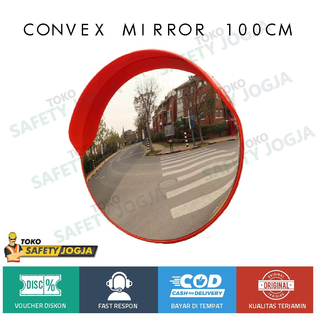 CERMIN CEMBUNG KACA TIKUNGAN CONVEX MIRROR 100 CM