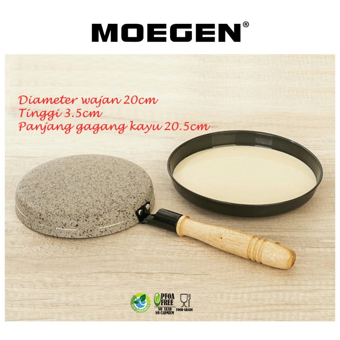 panci teflon Crepe Maker MOEGEN Marble / Crepes Wajan Terbalik Kwalik teflon maxim teflon keramik te