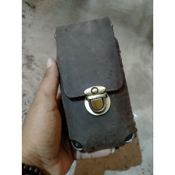 Sarung Hp Kulit Sapi 2 Slot hp 100% full kulit sapi asli