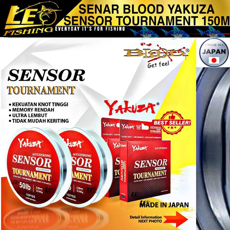 SENAR BLOOD YAKUZA SENSOR PANJANG 150M SIZE 0.16 0.18 0.20 0.23 0.25 0.30 0.35 0.40 0.45 0.50