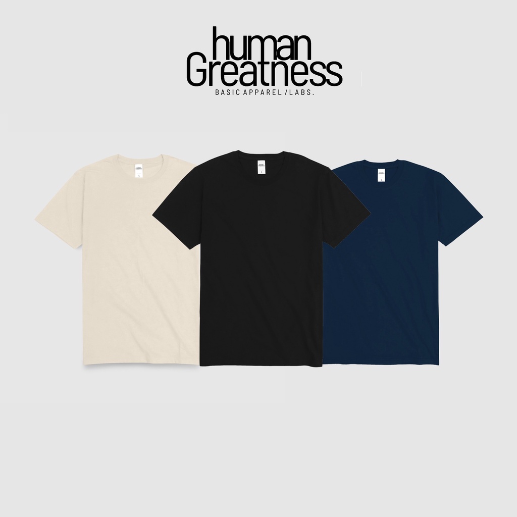 Kaos T-Shirt Baju Polos Pria Wanita Cotton Combed 30s - Human Greatness