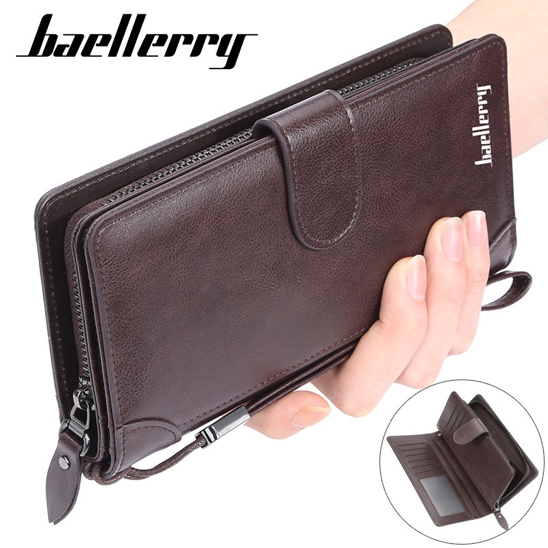 [BISA COD] BAELLERRY S6701 Dompet Panjang Baellerry Dompet Kulit Pria dan Wanita Original Premium Leather