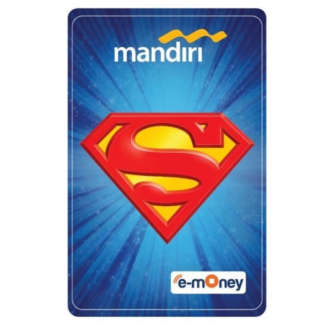 Mandiri eMoney DC Heroes - SUPERMAN LOGO ORI /Like eTOLL Tapcash Flazz or Brizzi