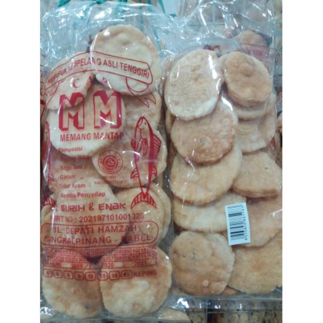 

kemplang panggang cap MM (bantet) khas bangka 25keping