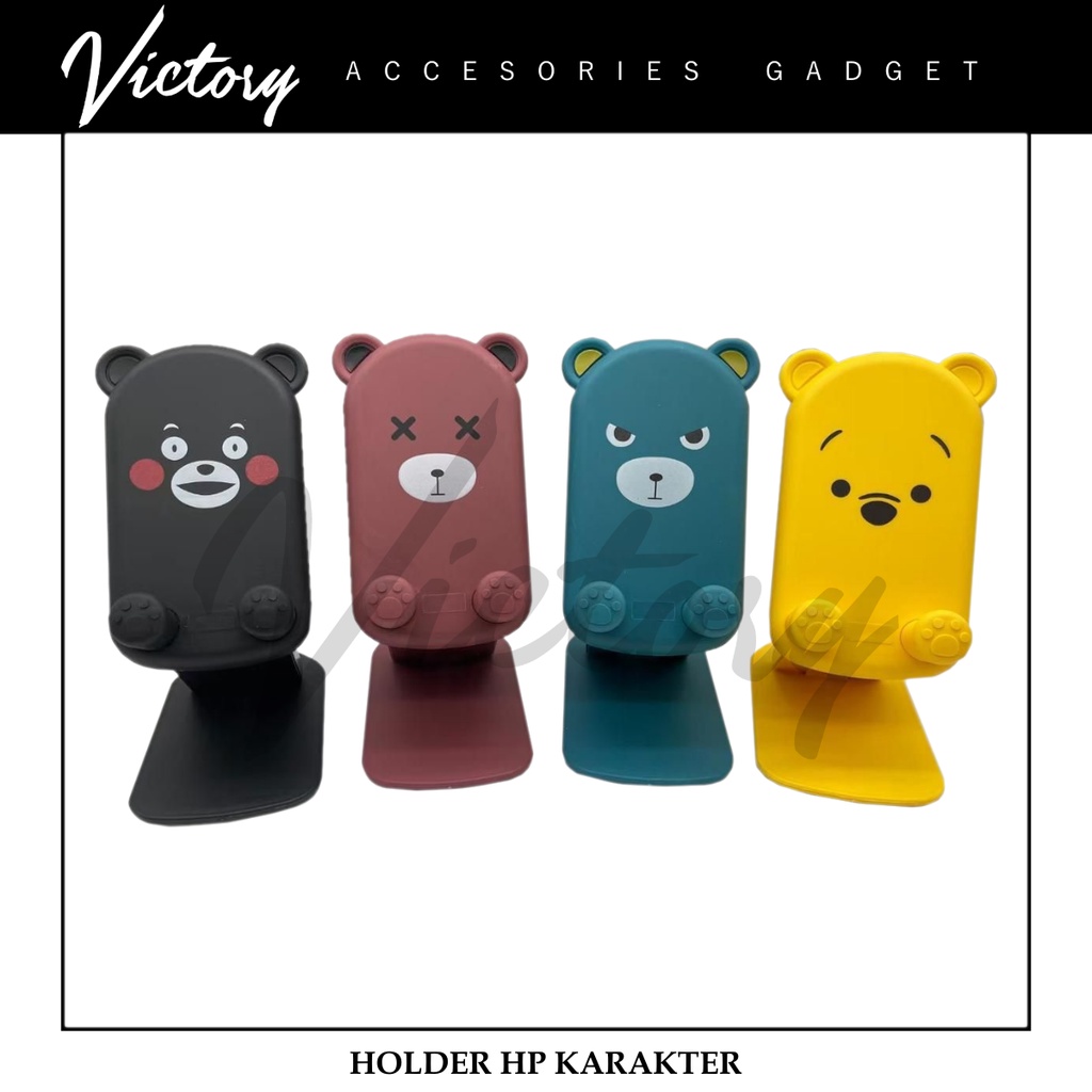 VICTORY Mobile Phone Holder Karakter Stand Dudukan Meja Bear