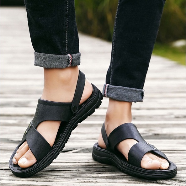 TBIG [COD] Sandal 2068 Sandal Pria Import Santai Casual Bahan Karet
