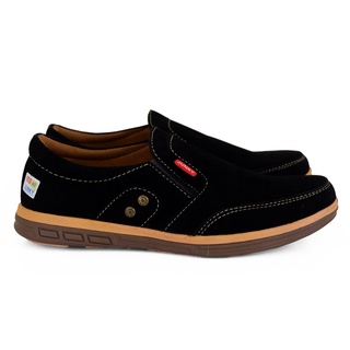 Sepatu Slip On Pria Kerja Casual Kulit #1