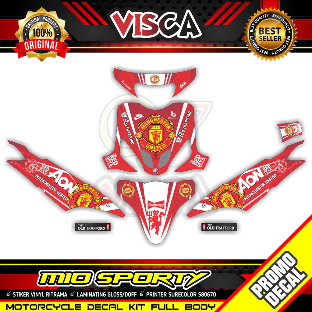 Decal Mio Sporty Full Body Stiker Mio Sporty Full Body Manc United