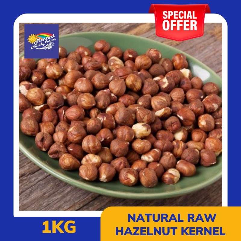 Natural Raw Hazelnut 1KG (Mentah)