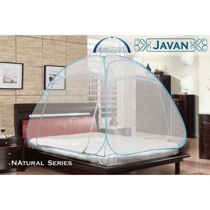 PROMO MAKASSAR Kelambu Anti Nyamuk Javan Tenda Bed Canopy Natural Series