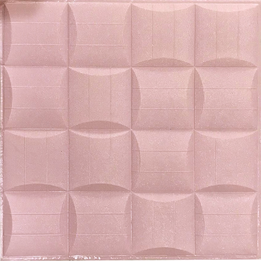 PROMO!! BUY 25 FREE 1 !! WALLPAPER FOAM 3D STICKER PREMIUM TEBAL 8MM-Ketupat Pink
