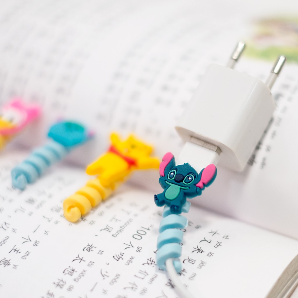 PREMIUM    Cable Saver Spiral/ Twist Cable Protector/ Pelindung Ujung Kabel Android Apple - DISNEY