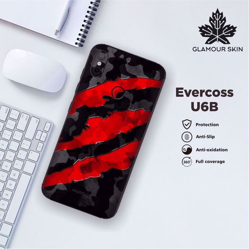 *(Dapat2PCS)* EVERCOSS U6B Garskin Case/Stiker Protector Motif CAMO
