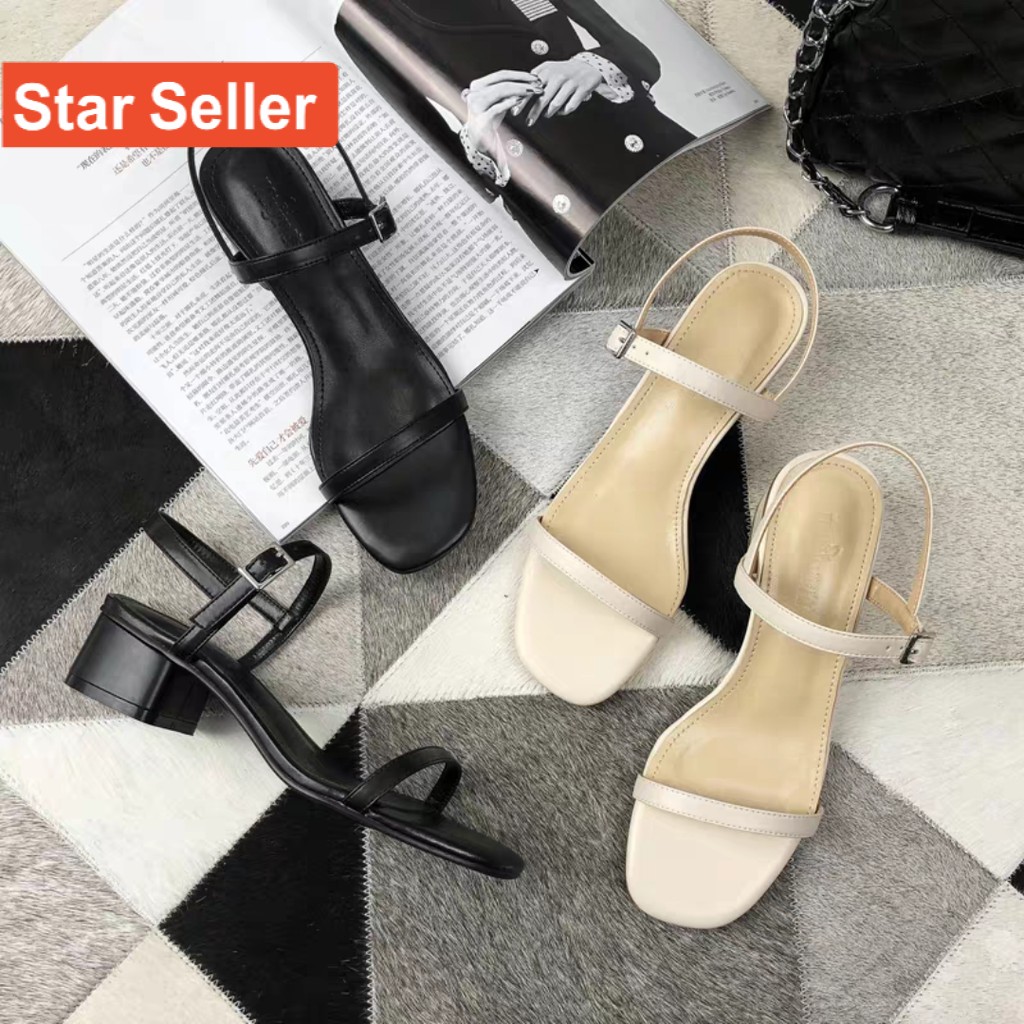 HEELS STRAPPY WANITA SANDAL PESTA UNDANGAN SANTAI CEWEK EMORY HIIL MURAH MODEL IMPORT GC BRUKAT MIKA