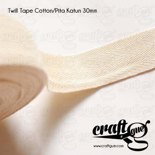 Twill Tape Cotton/Pita Katun/Tali Tas Katun Tipis (Meter-an)