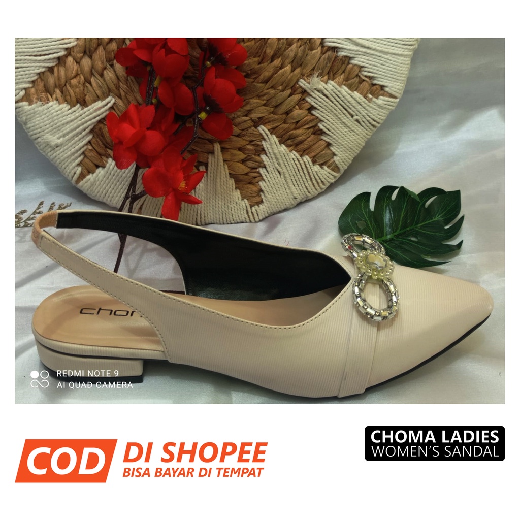 Choma Ririn Sandal Wanita Terbaru Design Elegant Dengan Pilihan Beberapa Warna dan Ukuran Baik Buat Harian dan Pesta Serta Acara Formal Sekalipun