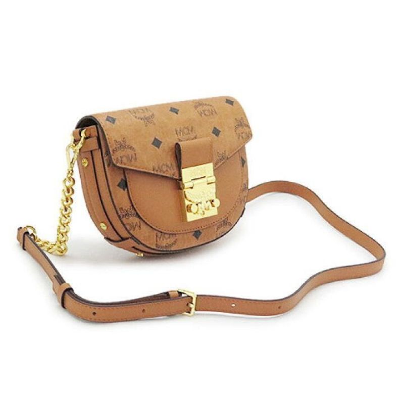 MCM Mini Patricia Crossbody In Visetos Cognac