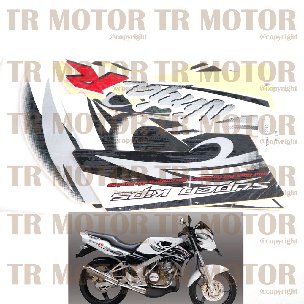 Stiker Motor Ninja R 2012 Sticker Striping Lis Full Set Motor