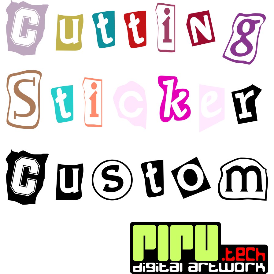 

a Cutting Sticker Kustom Design Sendiri - Murah - Bisa Satuan a