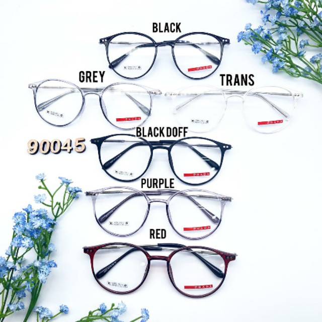 Frame kacamata bulat 90045 | kacamata wanita dan pria | kacamata gratis lensa