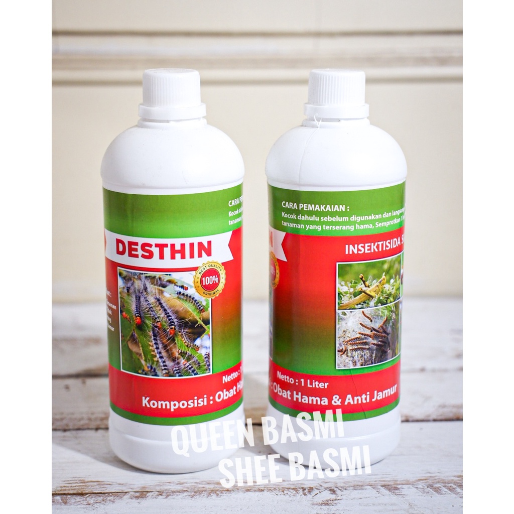 Jual desthin 1 liter pembasmi hama tanaman, ulat, kutu putih, hama daun