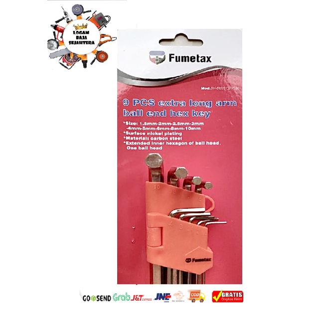 KUNCI L SET . KUNCI L SET PANJANG . KUNCI L SET MURAH FUMETAX