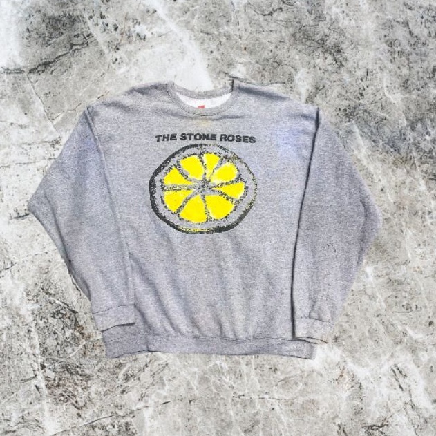 SWEATER CREWNECK THE STONE ROSES HANES VINTAGE SECOND BEKAS