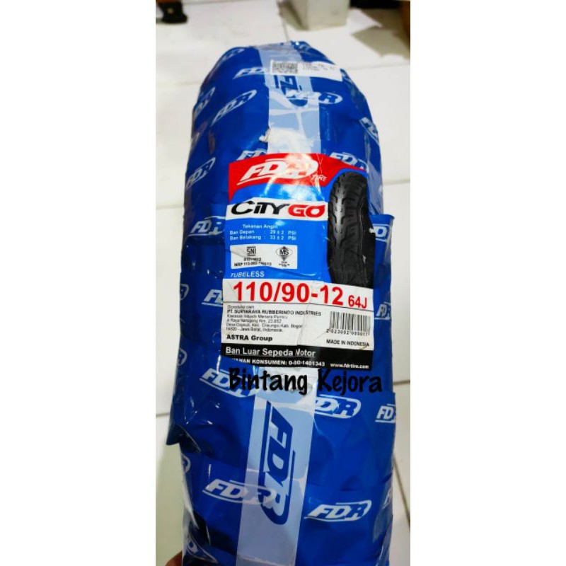 BAN LUAR FDR TUBELESS TUBLES CITY GO 110 90 12 HONDA NEW SCOOPY VESPA