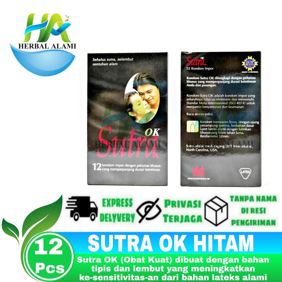 Kondom Sutra OK isi 12 / Kondom Sutra Hitam - Alat Kontrasepsi