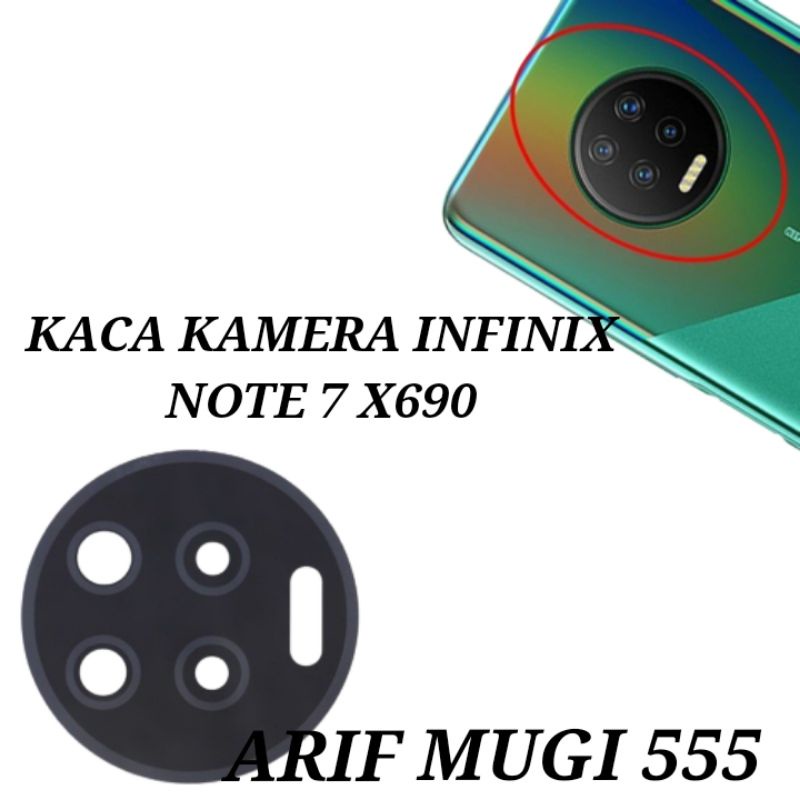 KACA CAMERA LENSA KAMERA BELAKANG INFINIX NOTE 7 X690 ORI