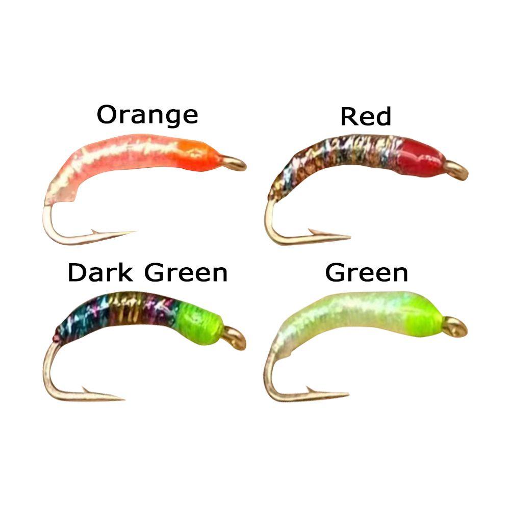 Top 10PCS Kait Nymph Sisik Ikan Artificial DIY Umpan Fly Hook