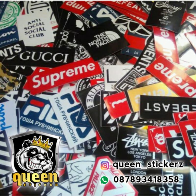 STICKER HYPEBEAST STICKER BRAND STICKER DISTRO MURAH