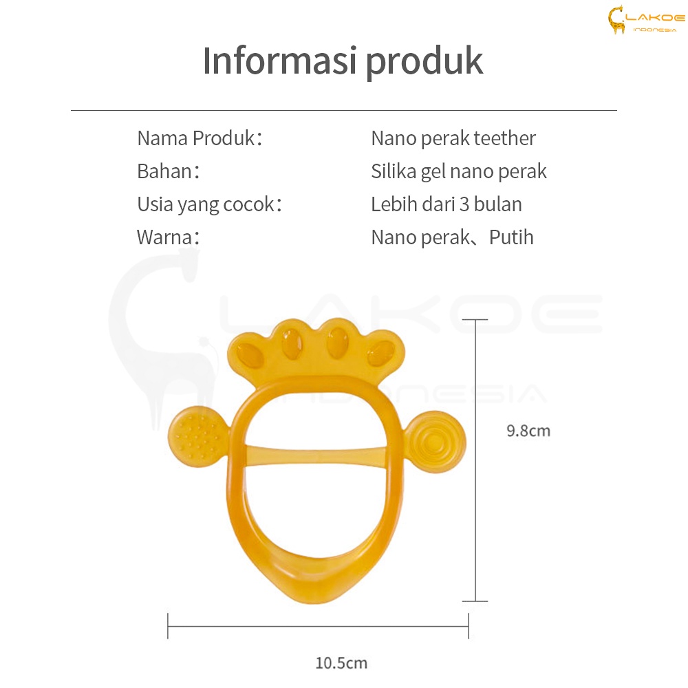 Lakoe Mainan teether bayi Gelang gigitan bayi Bahan silikon BPA FREE