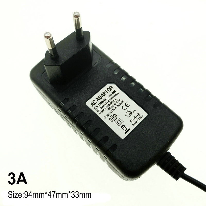 DSM Power Adaptor LED Strip DC12V 3A - DSM-1230 - Black