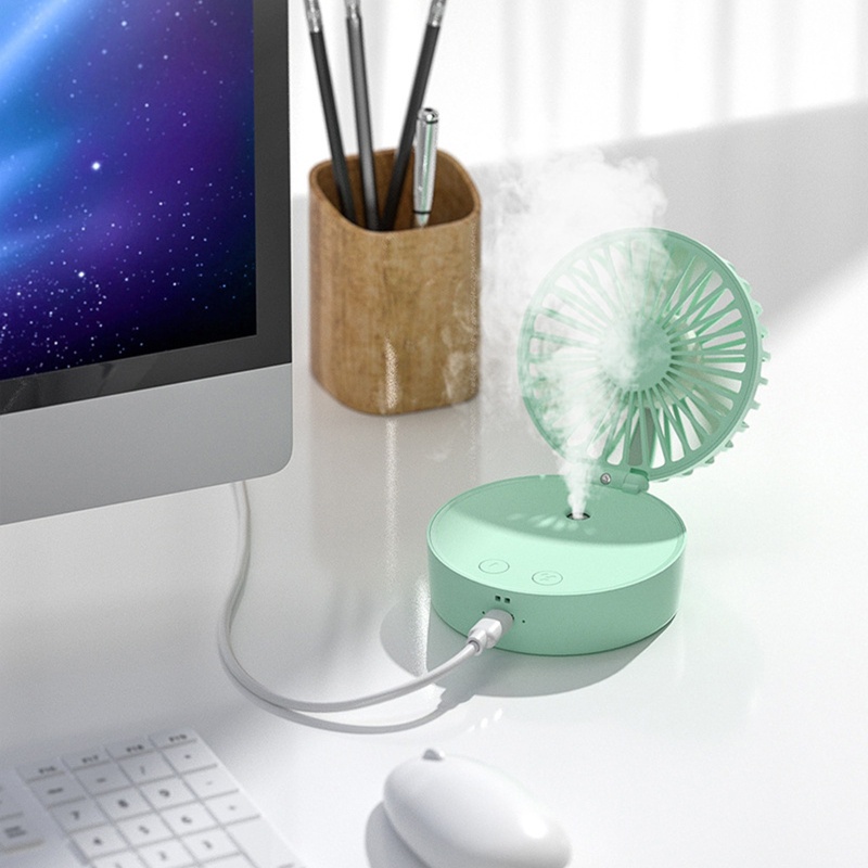 Vivi Kipas Angin Humidifier Kipas Angin Tiga Kecepatan Mute Lampu Malam Kipas Pendingin Built-In USB Fan