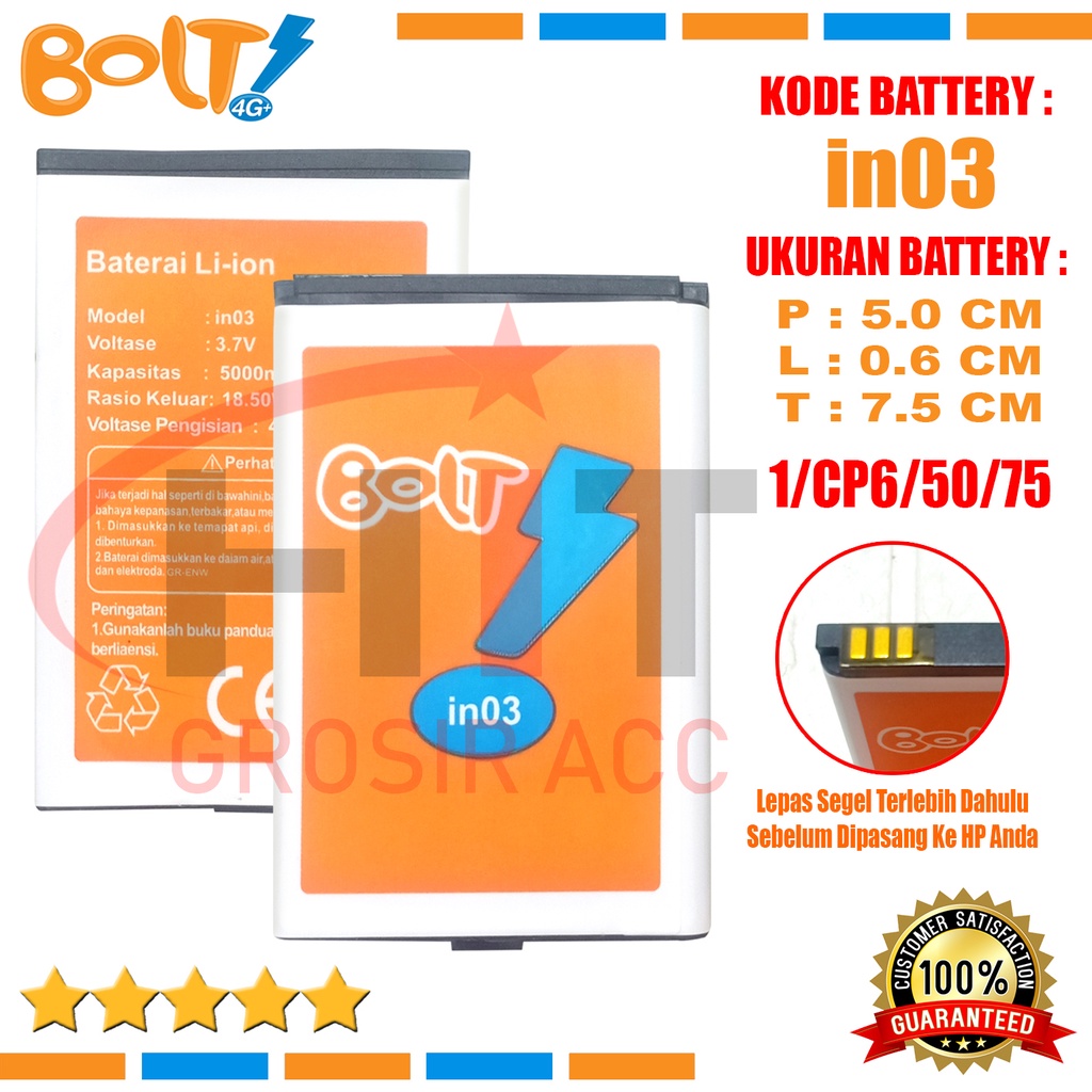 Baterai Battery Modem Mifi BOLT Aquila Max Ultra LTE IN03 , inO3 BL1