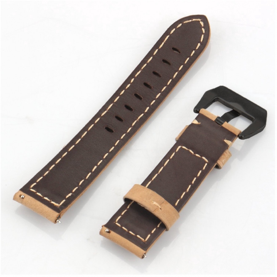 Strap Xiaomi Watch S1 / S1 Active - Tali Jam Tangan 22mm Kulit Leather Crazy Horse Tebal