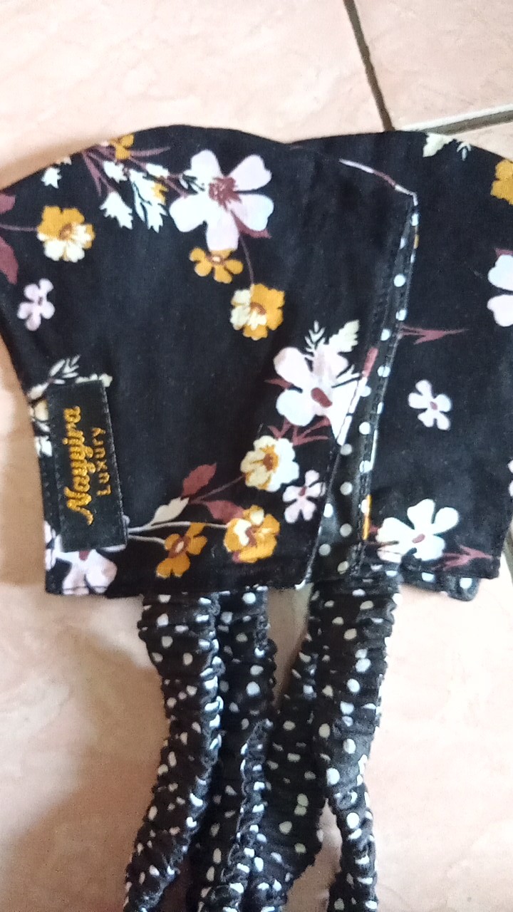 Grosir Masker Hijab Katun Jepang Motif Bunga Shabby