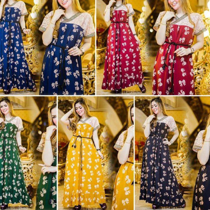 ➲ DASTER ARAB SEKDRESS RENDA ULFA HOME DRESS BATIK WANITA DASTER KEKINIAN MURAH BUMIL BUSUI ♚
