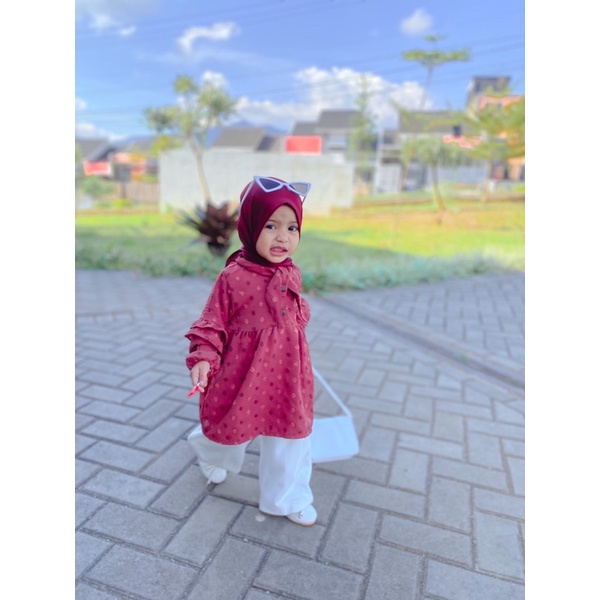 tunik bayi tunik anak perempuan 1-3 tahun SELIA TUNIK/ FREYA dress atasn muslim anak fashion lengan panjang