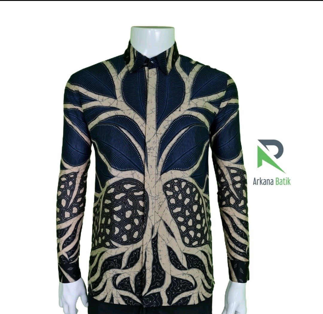Batik Slimfit Arkana Roots Special Premium Kemeja Baju Pria Lengan Panjang Elegan Slimfit