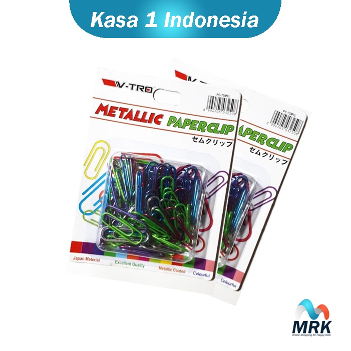 

1 PACK Paper Clip Metalic / Klip Kertas Kualitas Import