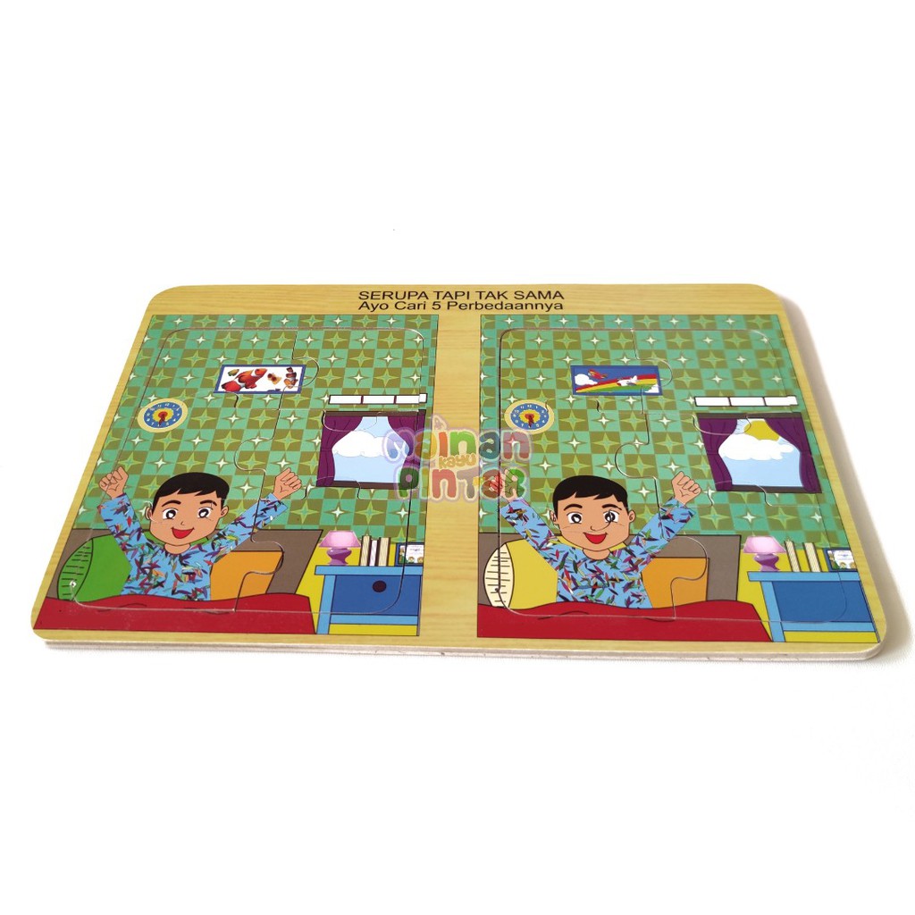 Mainan Kayu Pintar Puzzle Kayu Serupa Tapi Tak Sama  SNI Murah Berkualitas Bisa COD