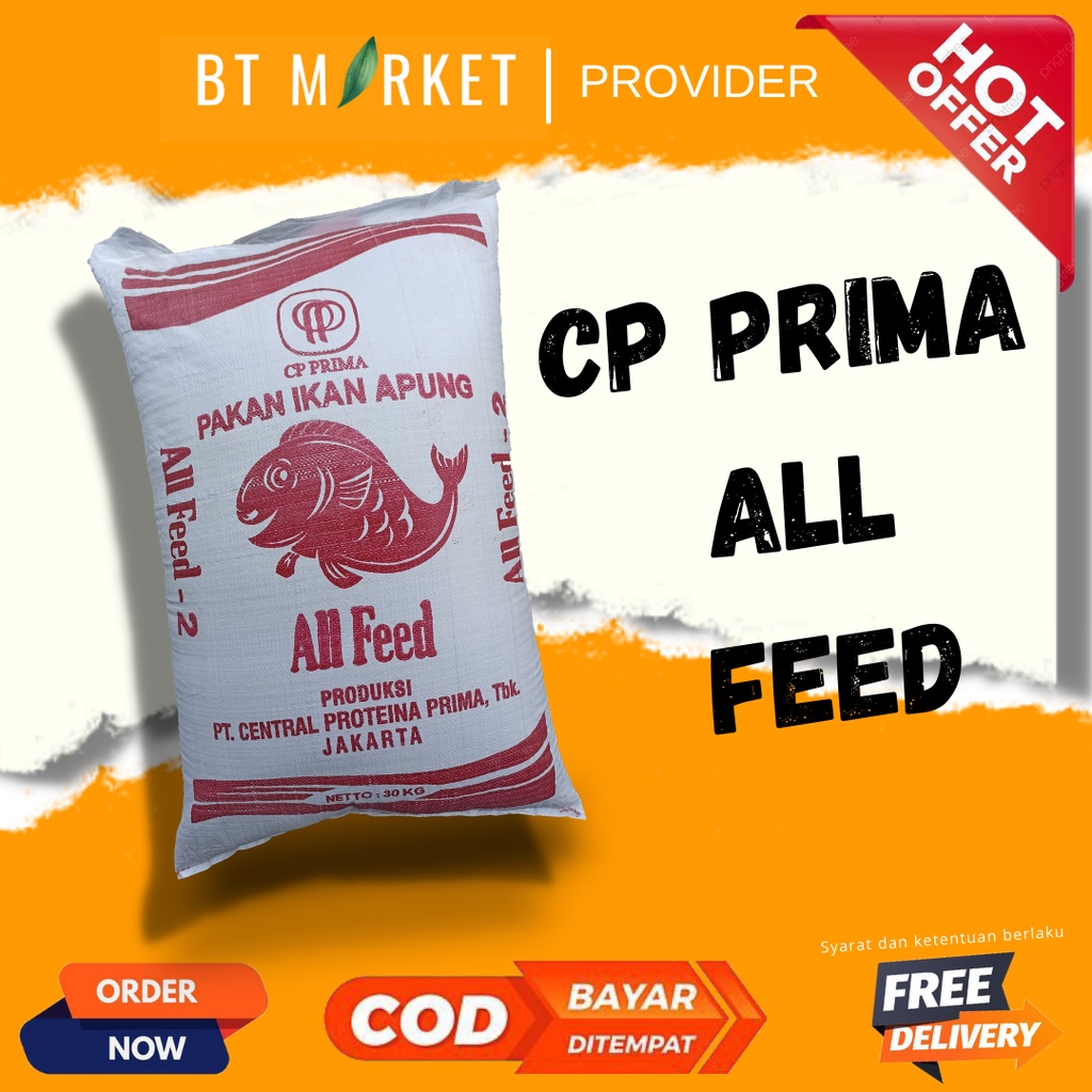 Pakan Ikan All Feed 1 kg Pelet Ikan Pakan Ikan  nila, mas, patin, bandeng, gurame, dan lele