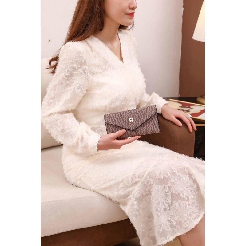 dompet agner 99128 with box Dompet wanita kartu panjang import